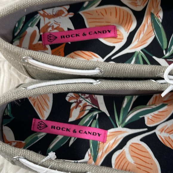 ROCK & CANDY Duffy Gray Canvas Boat Slip On Loafers Shoes Size 11 NEW - Picture 7 of 11